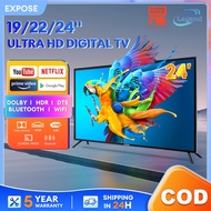 EXPOSE LED Digital TV19inch/22inch/24inch/32inch/43inch with VGA &amp; HDMI Build in DVB-T/MYTV Android Smart TV portable TV