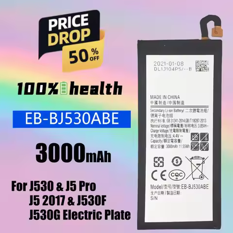 EB-BJ530ABE 3000mAh High-capacity Mobile Phone Battery for Samsung J530/J5 Pro/J5 2017 Lithium Recha