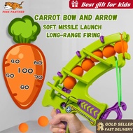 PINK PANTHER Carrot Bow And Arrow Stick Ball Bullet Children's Catapult Soft Gun Catapult Crossbow Remote Shooting Toy