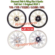 Y16 Y16ZR Y15 Y15ZR LC135 4S 5S Y125Z Y125ZR SRL (Original RCB)Alloy Rim 160/140 &amp; Diamond Hub &amp; Spoke (1 Set) Y 125 Z R