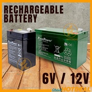6V/12V NON-SPILLABLE RECHARGEABLE BATTERY Sealed Lead Battery Torchlight Remote Control Car Solar CC