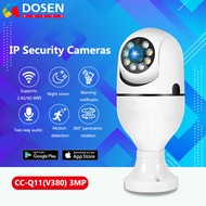 DOSEN V380 Pro 3MP Bulb 1080P WiFi night vision IP security CCTV camera for house wireless connect phone 360 for home