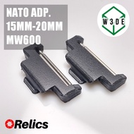 Strap Adapter for Casio MW600 15mm to NATO, Zulu, MN Strap 20mm by W3DE