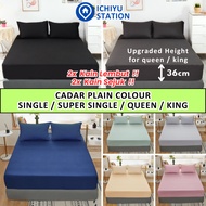 Cadar Tilam Sarung Tilam Fitted Bedsheet Cadar Getah Keliling Bed sheet Single/Super Single/Queen/Ki