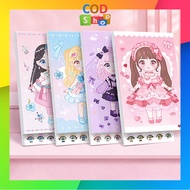 - 6785 Girls Makeup Sticker Book Cartoon Makeup Sticker/ Character Book Sticker/