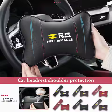 For Renault Car Logo Seat Headrest Shoulder Comfortable Protection Cushion Interior Accessories Clio