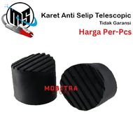 Single telescopic ladder anti-slip rubber feet | Round ladder rubber