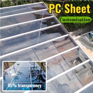 PC FLAT TRANSPARENT ROOF / ATAP CERAH LUTSINAR RATA 1/2mm POLYCARBONATE / GREENHOUSE / AWNING SHEET 
