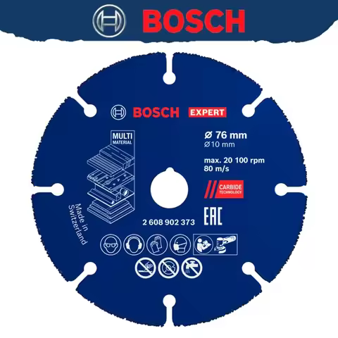 BOSCH Original 2608902373 Carbide Durable Multi Wheel Cutting Disc 76 mm Durable Cutting Blade Power