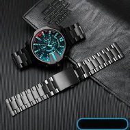 Stainless Steel Watch Strap  For Diesel DZ4318 DZ4323 DZ4283 DZ4309 26mm Watch Band Curved End Solid