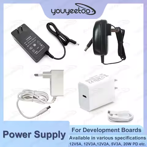 12V5A 5V3A DC Power Supply 12V3A Type-C Support EU US Standard For Raspberry Pi/NanoPi/BPI Developme