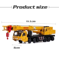 Toy Crane Lifter 360 Degress Rotate Work Platform Crane with 4 Front Wheel Steering Engineering Car 