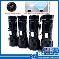 Mini Flashlight Plastic Flashlight Retractable Zoom Strong Light Flashlight