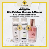 Gold Nine Professional Silky Moisture Shampoo 400ml + Masque 400ml + FG Gewei Essencial Serum 50ml
