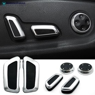 NANASALONNN 6Pcs Car Seat Adjustment Button Switch Cover Knob Trim Decoration Cover for Audi A3 A4 A