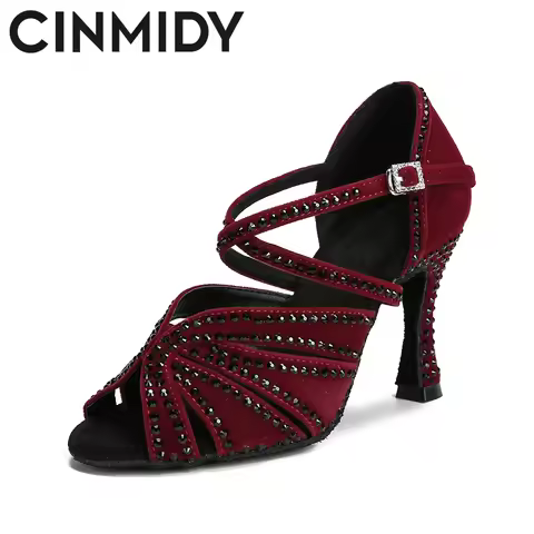 CINMIDY Dance Shoes For Women Ballroom Dance Heels Tango Salsa Latin Dance Shoes Ladies Waltz Softwa