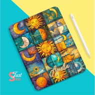 Painted Celestial Mosaic iPad Case 7th Generation iPad Case with pencil holder iPad Case 10 Generati