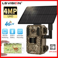 LS VISION 2K 4MP 4G SIM Card Solar Camera 0.2S Fast Wake-up pintar Alert Trail Camera UCon APP luar 