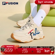 FILA FUSION斐乐潮牌女鞋BUBBLE泡泡鞋时尚百搭跑步鞋休闲鞋 米色-AG 36