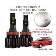 [2PCS] Proton Satria Old 1994-2006 B8 LED Car Headlight H4 6000K Highlight Spotlight Car LED Front L