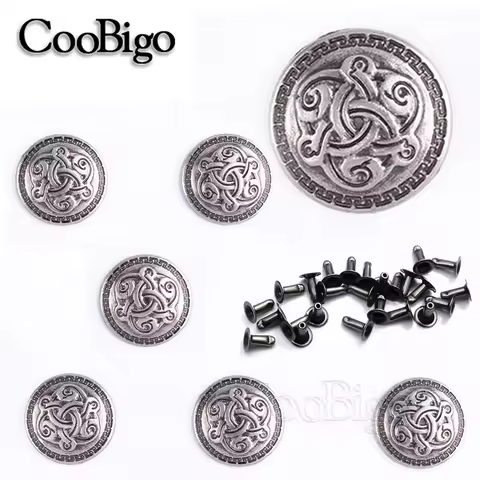 Retro Decorative Metal Button Rivet Fastener for Leather Craft Bags Clothes Jean Pants Needlework Se