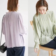 💥日牌（紫/綠/白/藏青）rope picnic 知性美 柳褶紋 微透上衣
