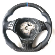 Car Carbon Fiber Steering Wheel For BMW 3 E90 & Leather Steering Wheel (Shift Paddles)