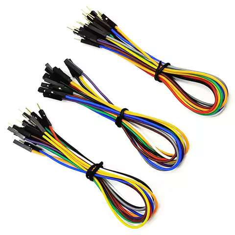 10pcs 1P Super Soft Silicon 24AWG Gold Plate Dupont Cable For Arduino 10cm 20cm 30cm 2.54mm Pitch Ma