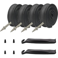 4 PCS Heavy Duty Bike Tubes 4 Packs 700x23 700x25C 48mm 80mm Road Bike Inner Tubes 23-622 25-622 Pre