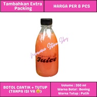 Beautiful 350ml Bottle + White Cap Plastic Bottle/ Drinking Bottle/