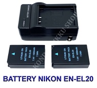 EN-EL20 \ ENEL20 แบตเตอรี่ \ แท่นชาร์จ \ แบตเตอรี่พร้อมแท่นชาร์จสำหรับกล้องนิคอน Battery \ Charger \