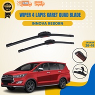4-Layer Rubber Wiper for INNOVA REBORN Car Set of 2 Front 26 - 16 Inch