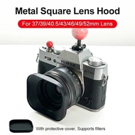 Camera Square Lens Hood Universal Retro Reduce Light Retro for Fuji Fujifim 39mm 43mm 46mm 49mm 52mm