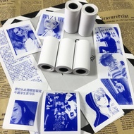 1/3/6 Rolls Blue ink Display thermal Sticker paper Paperang Peripage Portable Printer 57mmx30mm