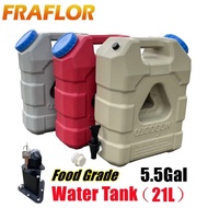 ♜20 Liter 21L (5.5Gallons) Camping Car Water Container with Tap Portable Outdoor Storage Tank Fo ♚❦