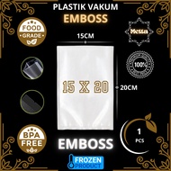 EMBOSSED VACUUM PLASTIC - 15X20 RETAIL Embossed Dots PLASTIC VACUUM BAG QUALITY FOOD PACKAGING