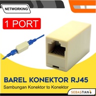 Rj45 Single Barrel LAN Cable Connector 1 Port Barrel UTP FTP Cat6 Cat5e