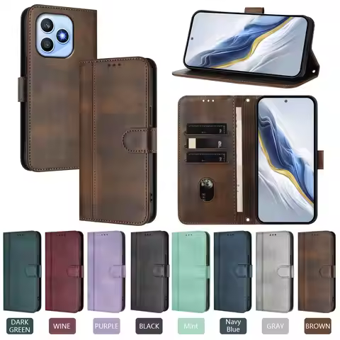 Vintage Wallet Flip Leather Cover For Honor X8D X6D X9D X7D X5C X5B Plus X9C Smart X8C X7C X6C X6B X