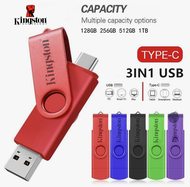 Kingston USB OTG ổ đĩa flash Loại C ổ USB nhỏ 512GB 1TB Thẻ nhớ USB tốc độ cao ổ USB nhỏ cho điện th