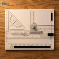 [PETSOLA] A4 Drawing Board Transparent Drafting Board Portable Drafting Table Measuring Stationery L