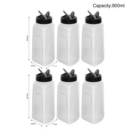 6Pcs 900/270ml Clear Spice Container Bottle Portable Dual Outlet Pepper Shaker Salt Seasoning Jar BB