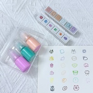 手账光敏印油ml适用六联叠叠乐印章和风手帐补充液速干快干Hand account photosensitive printing oil ml is suitable for six-fold mus