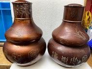 錫製葫蘆型茶葉罐一對 齊售$320 工夫茶具 醒茶用