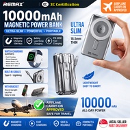 SG🔥Remax 3C Certified Magnetic Powerbank 3C 10000mAh 20W Fast Charging with Cable Wireless Power Ban