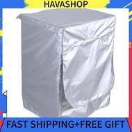 Havashop Silver Washing Machine Cover Waterproof Sunscreen Front Load Washer Dry AC