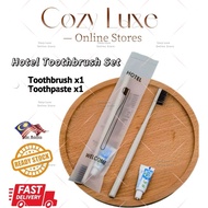 Disposable Hotel Toothbrush Toothpaste Set One Time Travel Use Bathroom AirBnb Berus Gigi Dental Set
