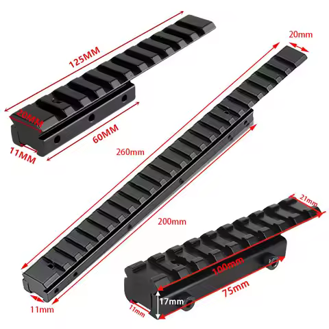 Tactical Dovetail Extension 11mm to 20mm Scope Mount Rail Base 20-20mm Rail Adapter Riser Mount for 