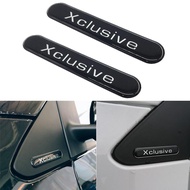 2pcs Gel Waterproof Car Sticker 3d Xclusive Emblem Badge Body Side Mirror Door Decal Universal For Benz Smart Brabus Fortwo