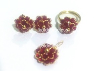 10k gold ring  earring  pendant with precious stones