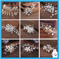 AURORY Bridal Hair Comb Jewelry Hair Accessories Crystal Peals Headpieces